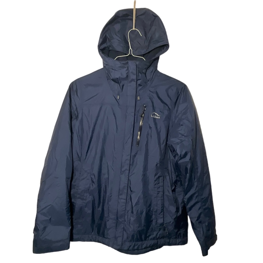 L.L. Bean. Women’s Trail Model Rain Jacket Navy Blue Waterproof Raincoat Size SP